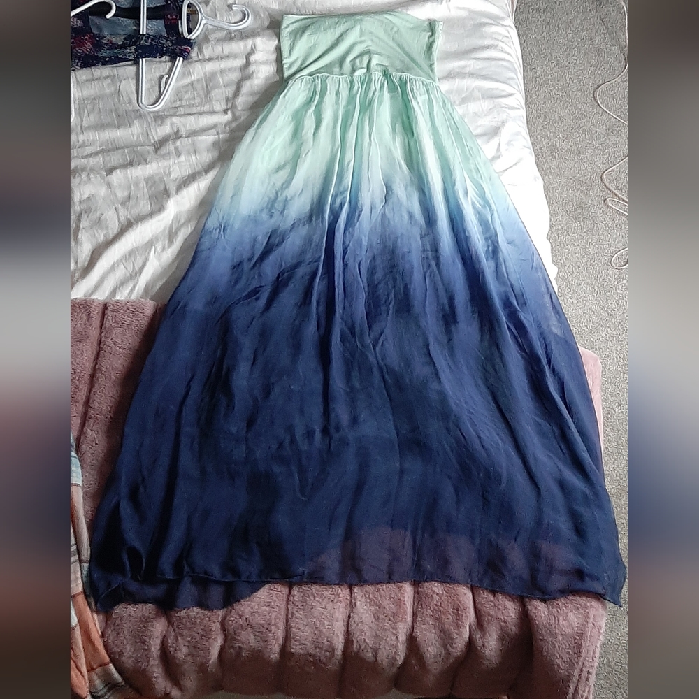 Giusy made in italy silk blend ombre skirt
